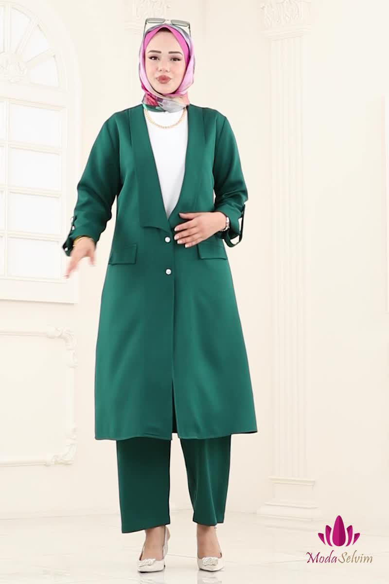 moda selvim Combined 9163PLK541 Emerald - Thumbnail