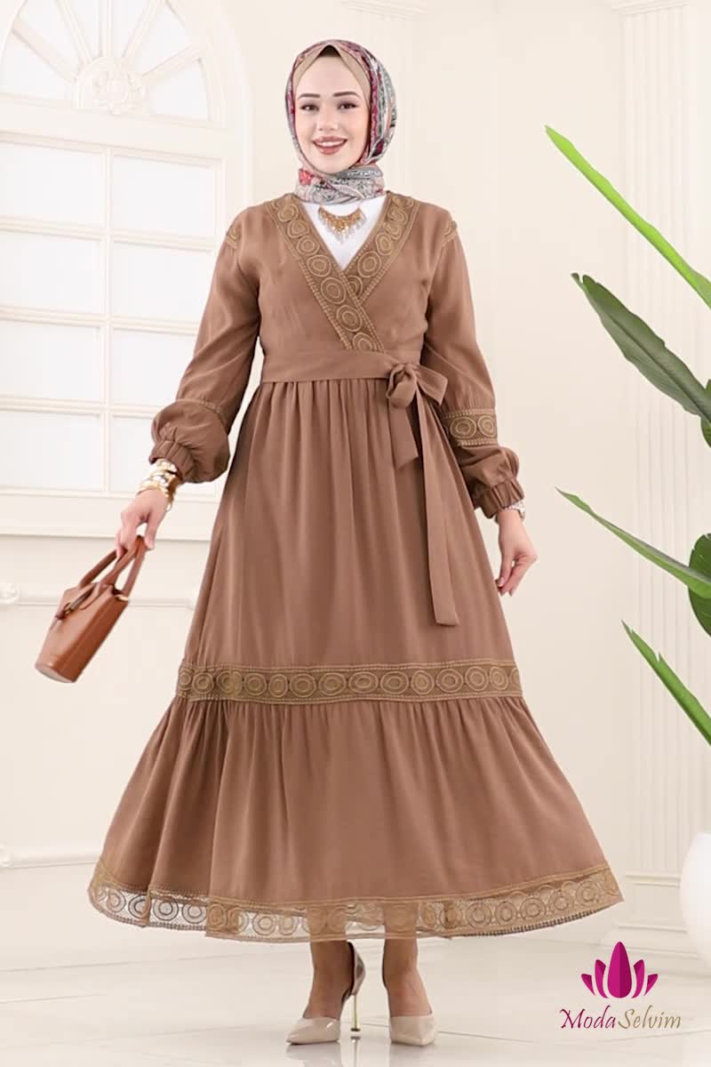 moda selvim طقم بني 2721SL432 - Thumbnail