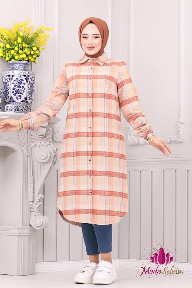 moda selvim Tunic 3036KTR750 Oranj - Thumbnail