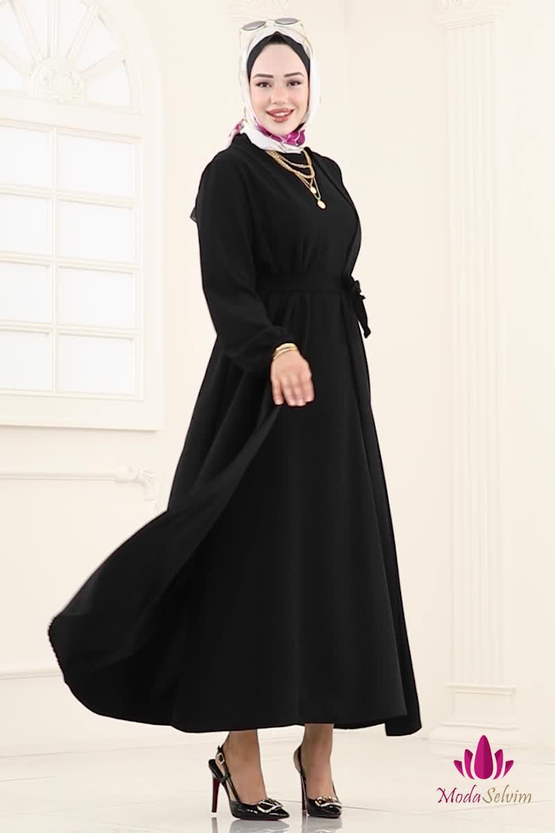 moda selvim طقم أسود 0347BG354 - Thumbnail