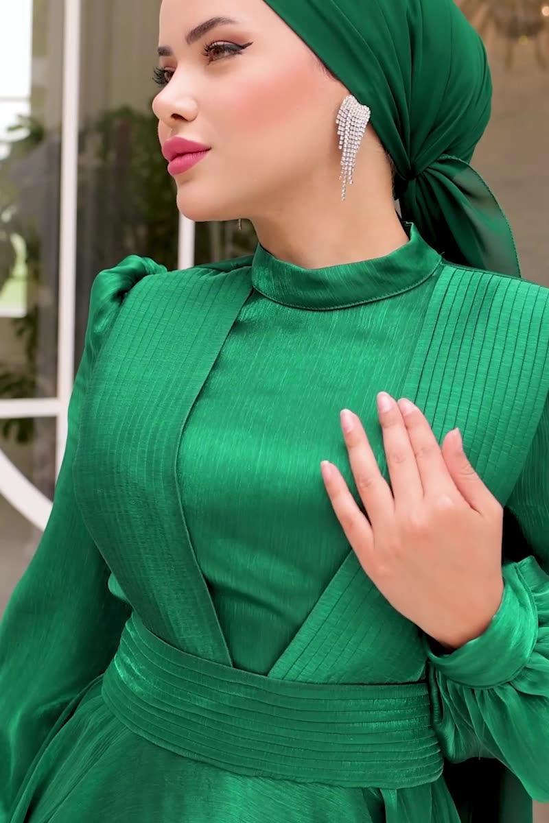 moda selvim Evening Wear 4570D170 Emerald - Thumbnail