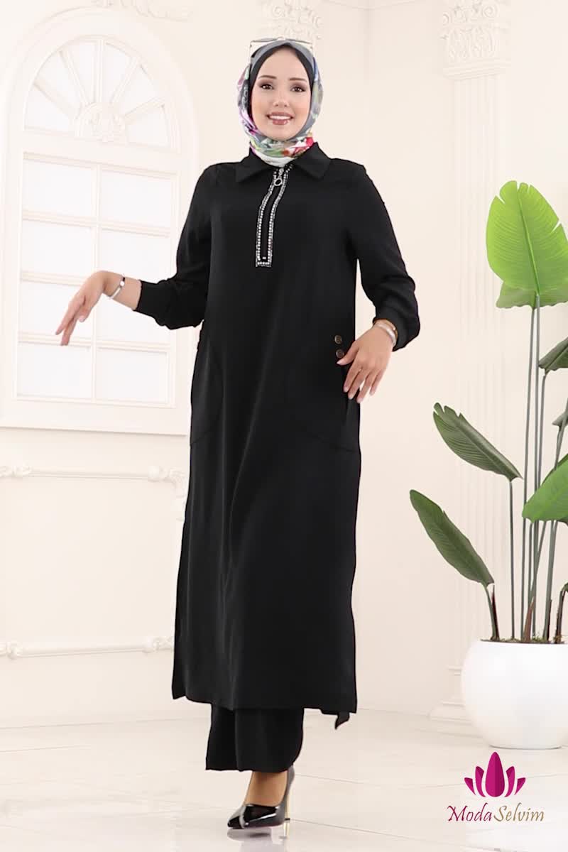 moda selvim Combined 446DVL817 Black - Thumbnail