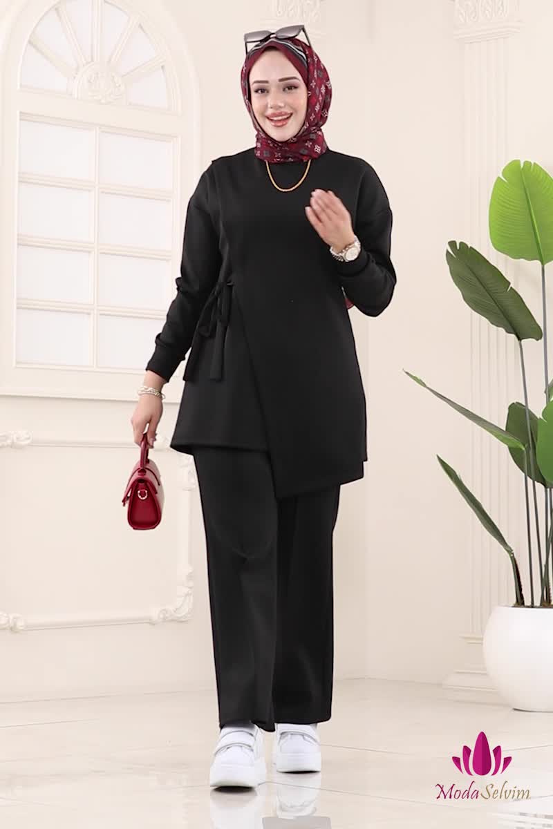 moda selvim طقم أسود 2728SL432 - Thumbnail