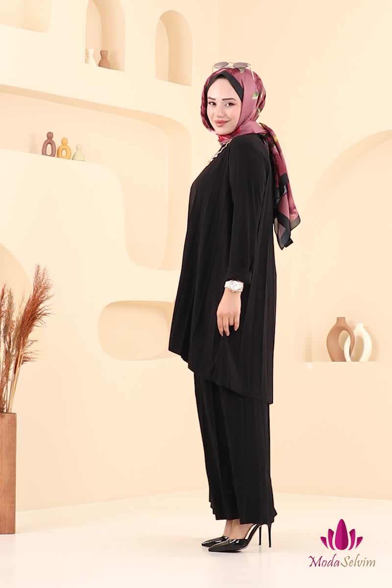 moda selvim طقم أسود 5005AF553 - Thumbnail