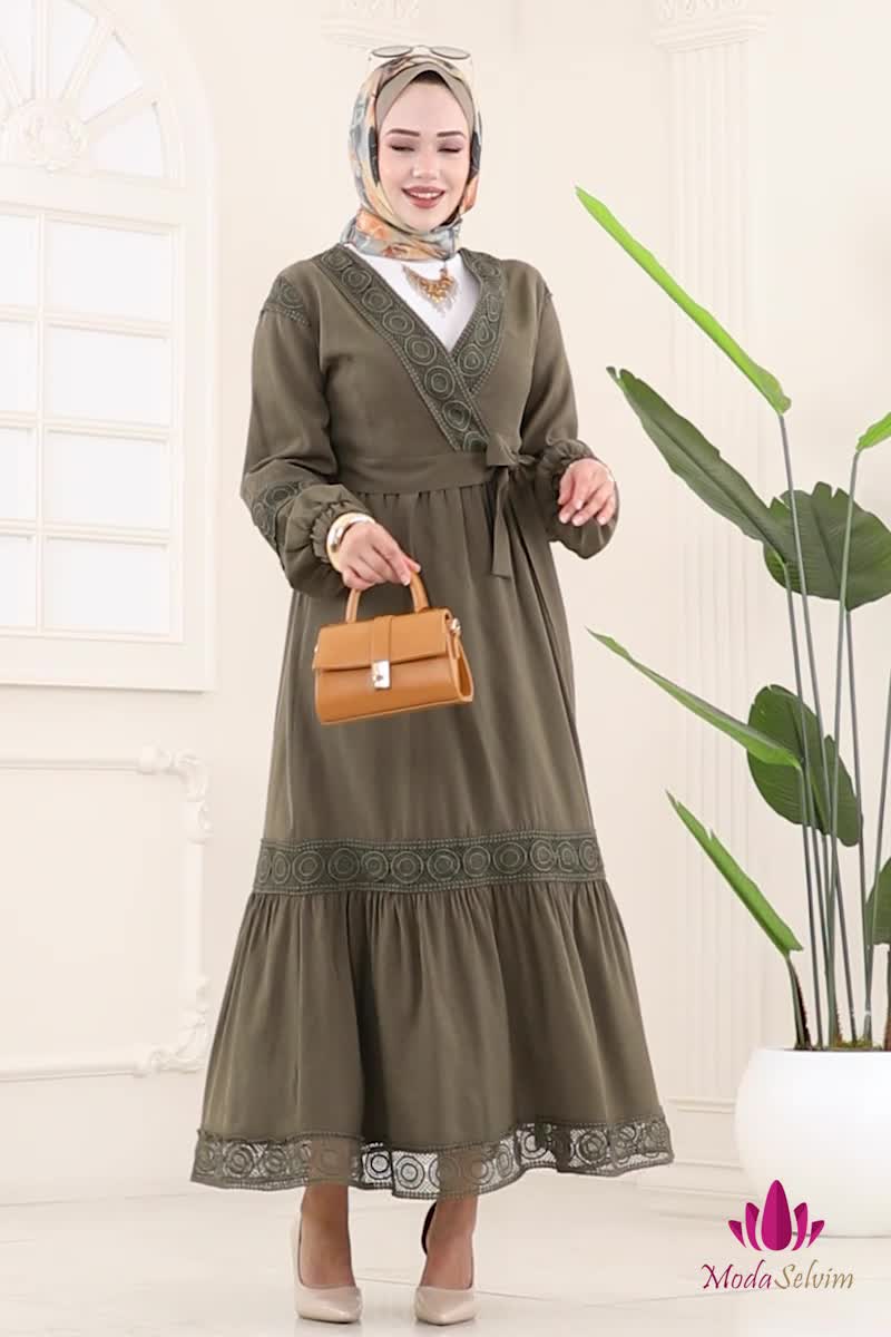 moda selvim طقم اخضر عفني 2721SL432 - Thumbnail