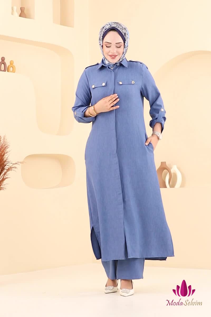 moda selvim Combined 23017UKB139 Indigo - Thumbnail