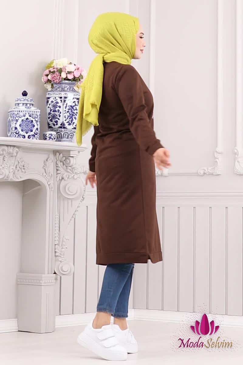 moda selvim Tunic 5591ZNN863 Brown - Thumbnail