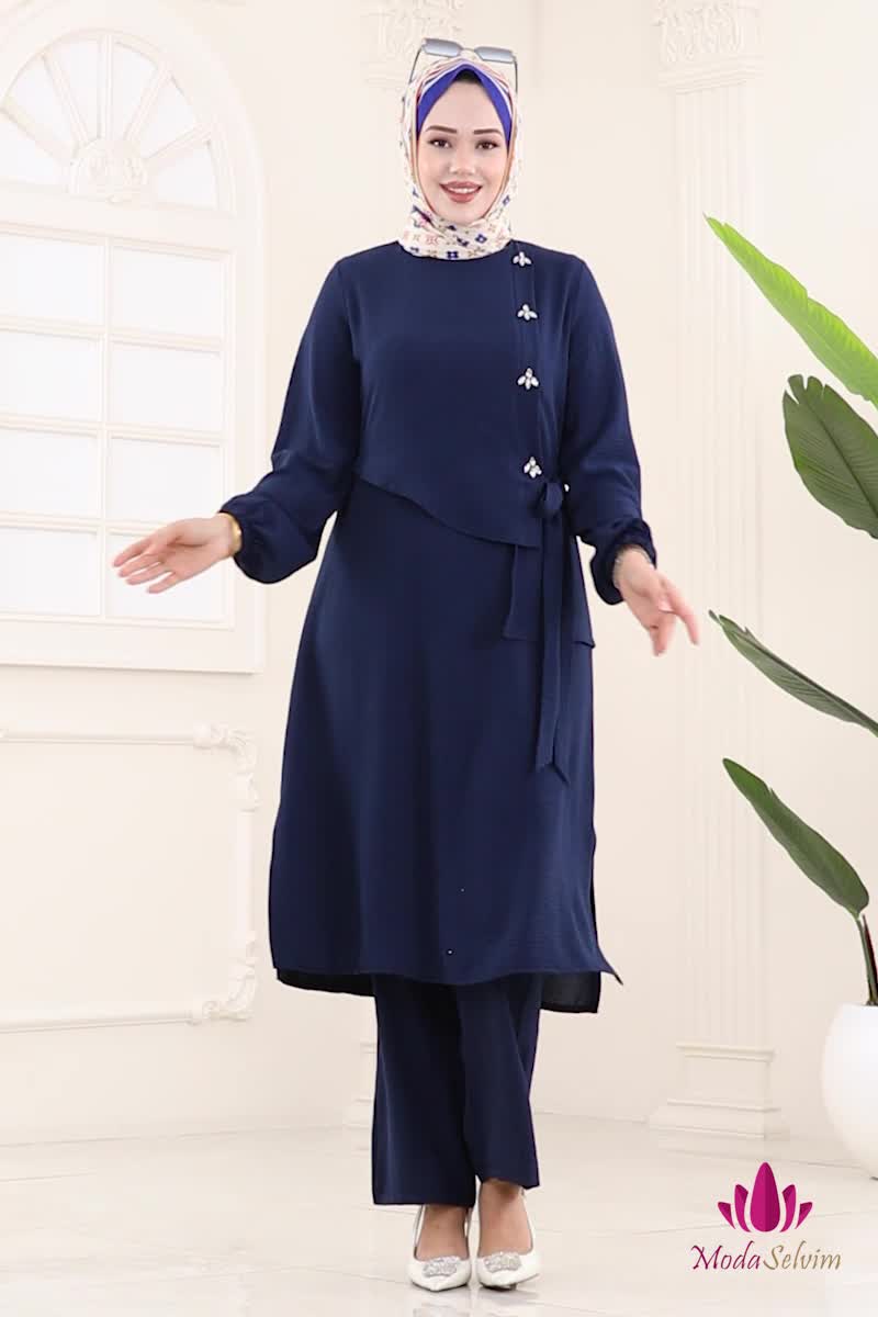 moda selvim طقم كحلي 2719SL432 - Thumbnail