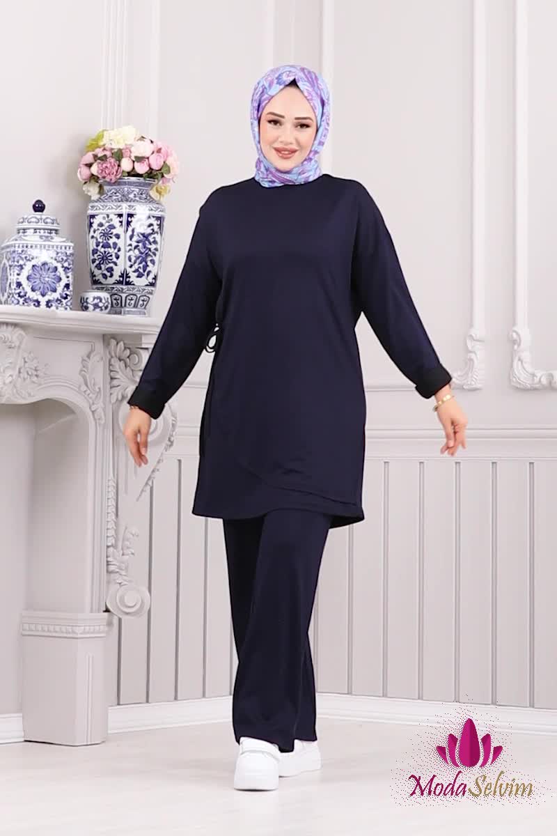 moda selvim Combined 2685AYD574 Navy Blue - Thumbnail