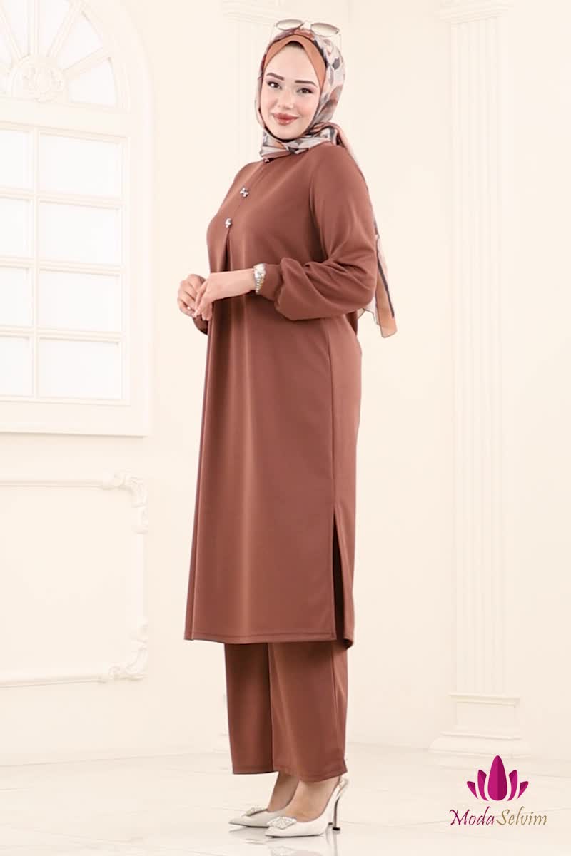 moda selvim Combined 457DVL817 Brown - Thumbnail