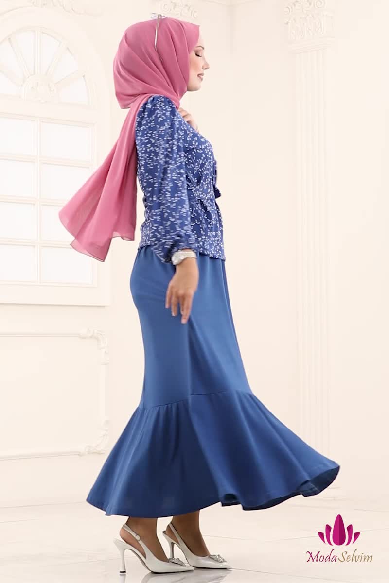 moda selvim طقم ازرق 4114PM271 - Thumbnail