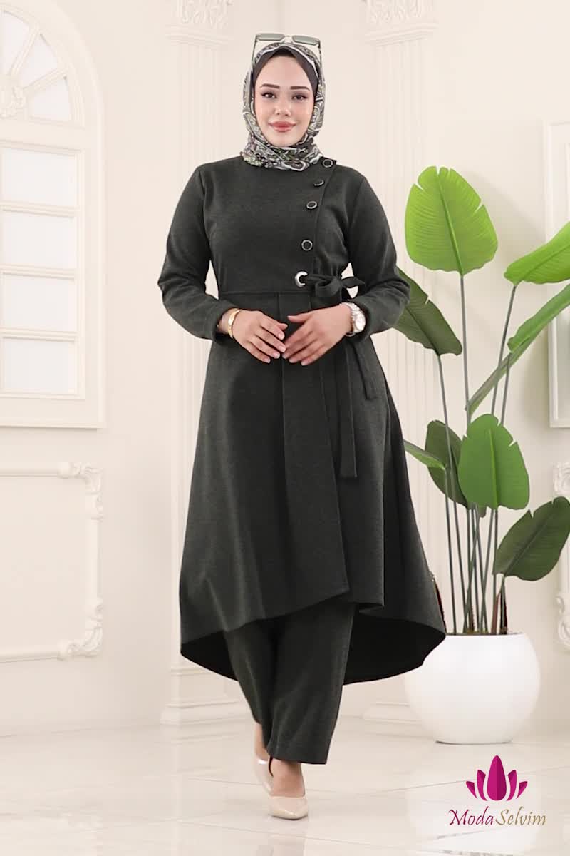 moda selvim طقم اخضر عفني 2729SL432 - Thumbnail