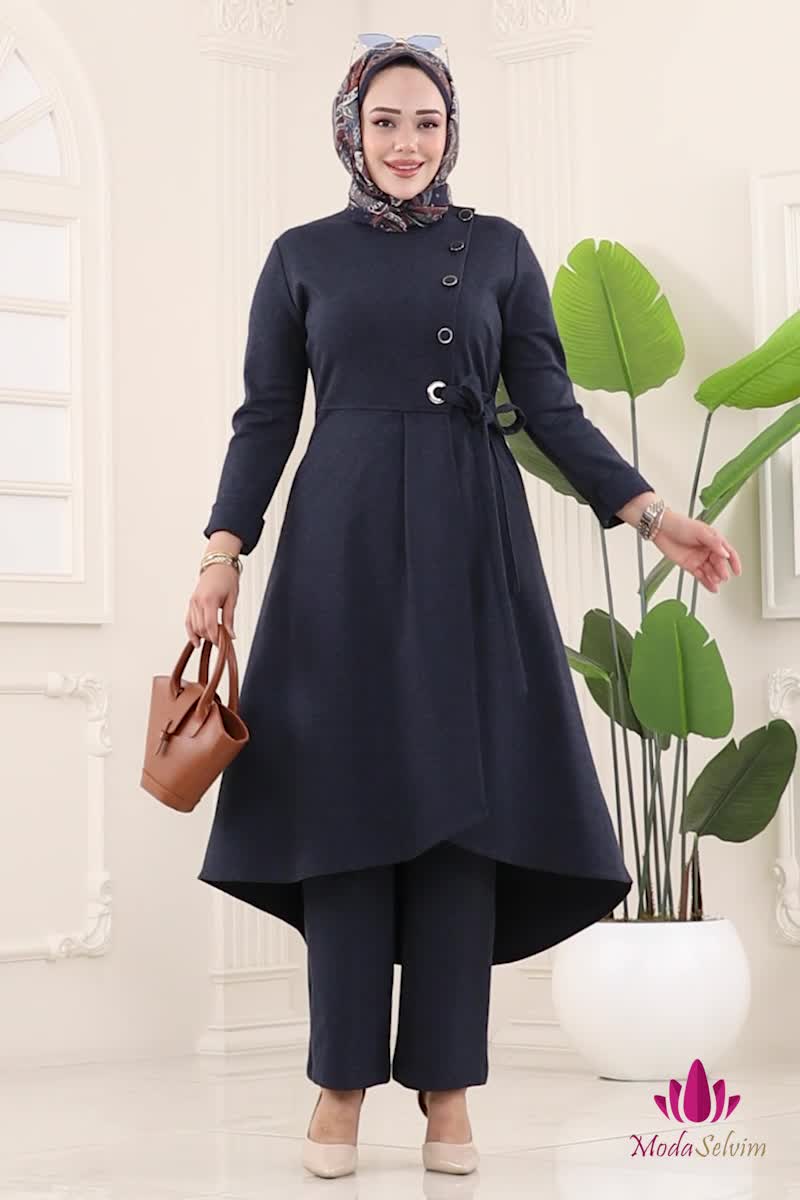 moda selvim طقم كحلي 2729SL432 - Thumbnail