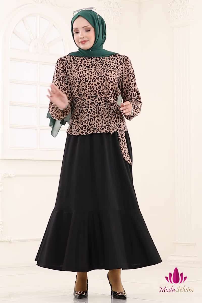 moda selvim Combined 4114PM271 Pattern2 Leopard&Vision - Thumbnail