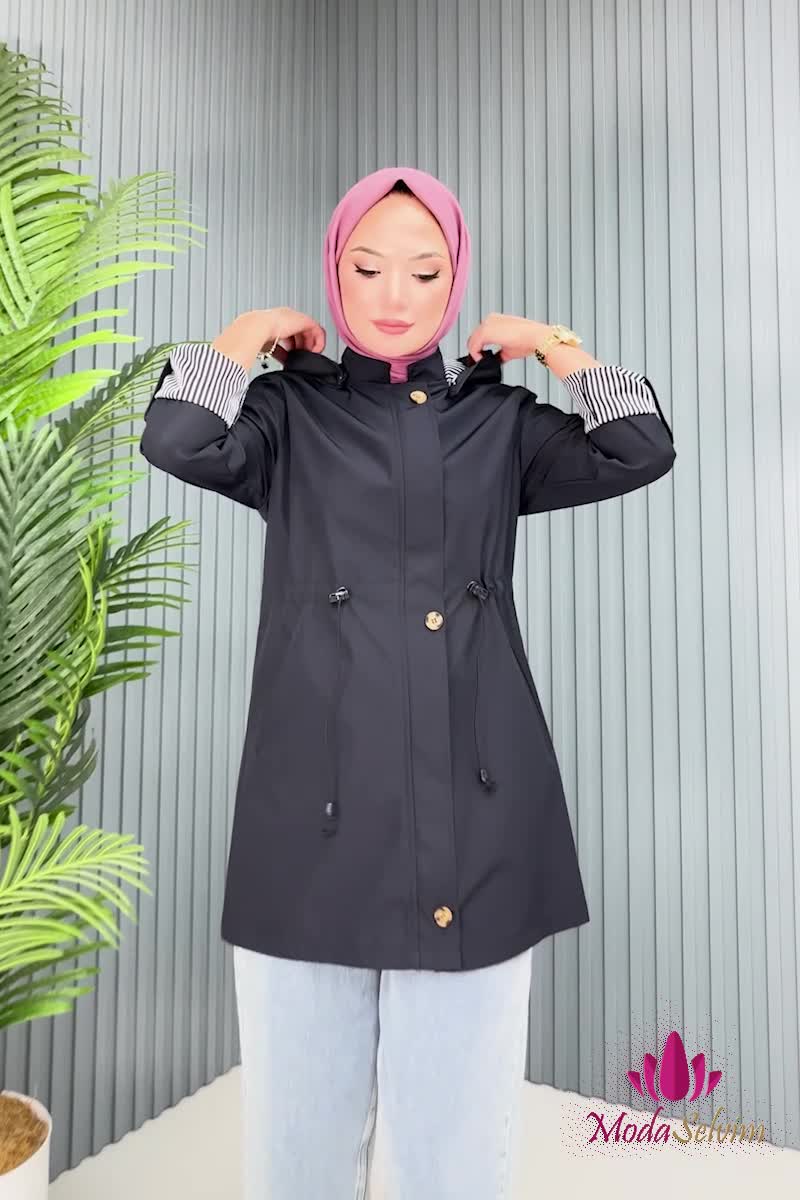 moda selvim TRENCHCOAT 1002MSA980 Navy Blue - Thumbnail